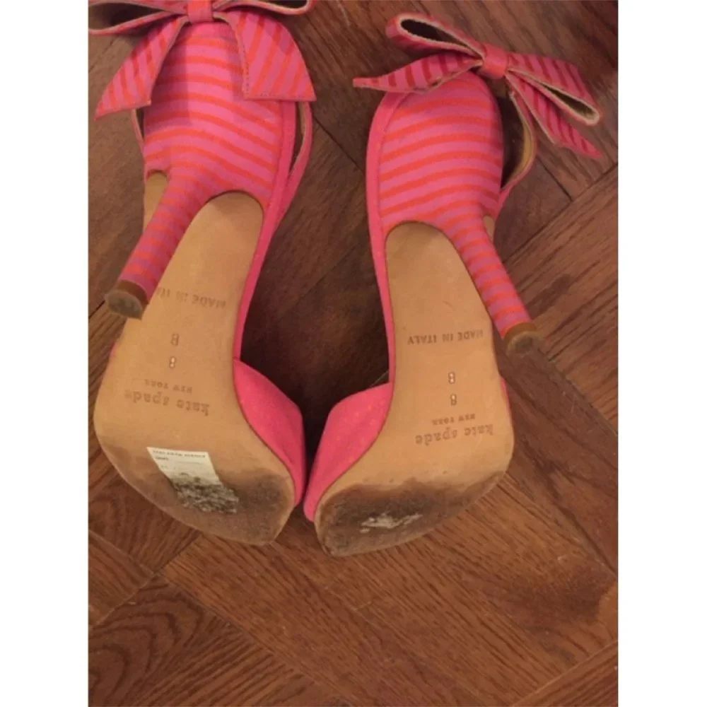 Kate Spade Pink Bow Heeled Sandals